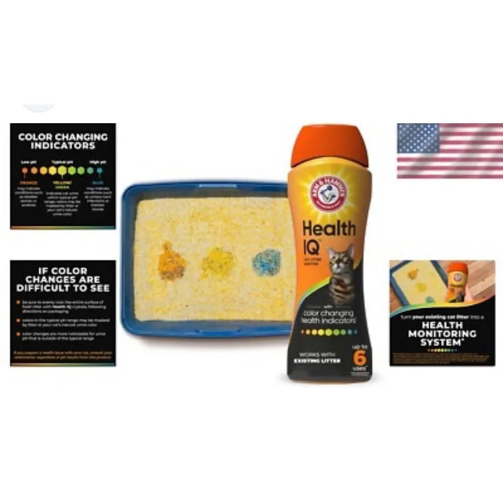 Bundle of 11x cat/feline/pet litter monitoring health IQ crystals- arm & hammer